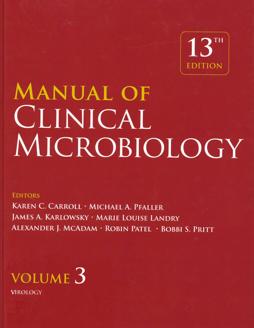 Manual of clinical microbiology. Volume 3