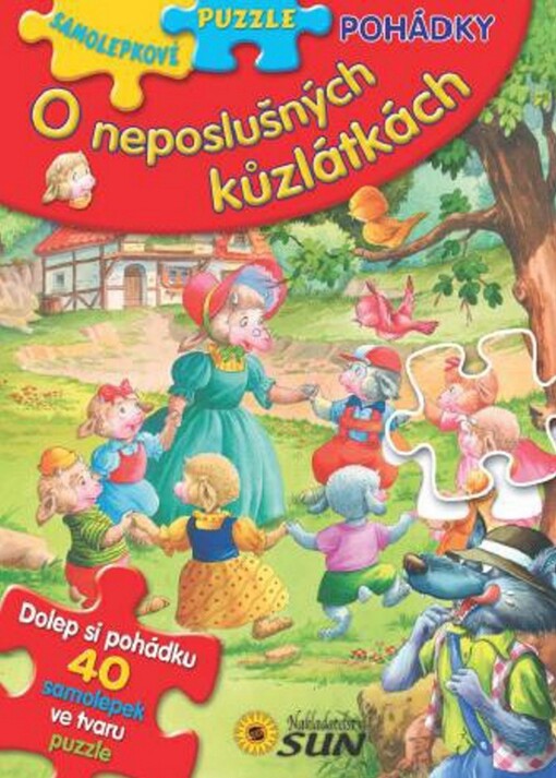 O neposlušných kůzlátkách :samolepkové puzzle pohádky