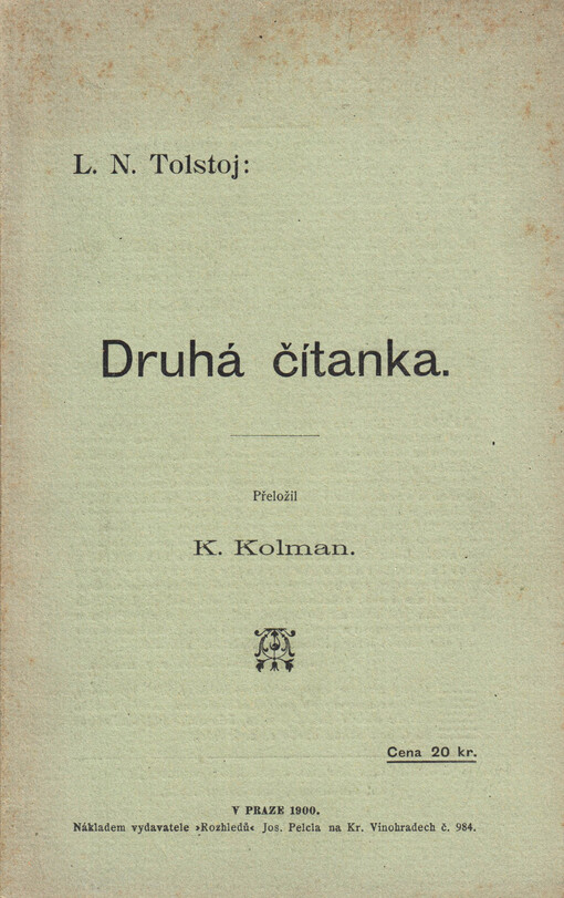 L.N. Tolstého Druhá čítanka