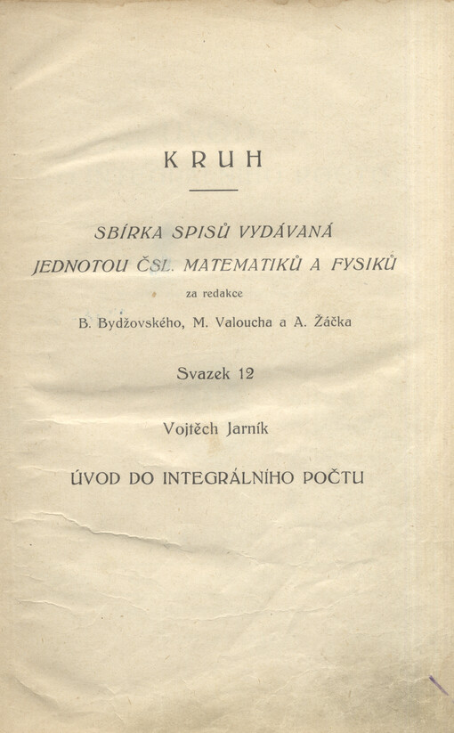 Úvod do integrálního počtu