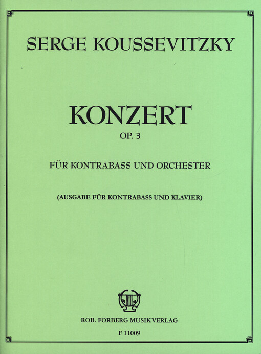 Double Bass Concerto, Op. 3