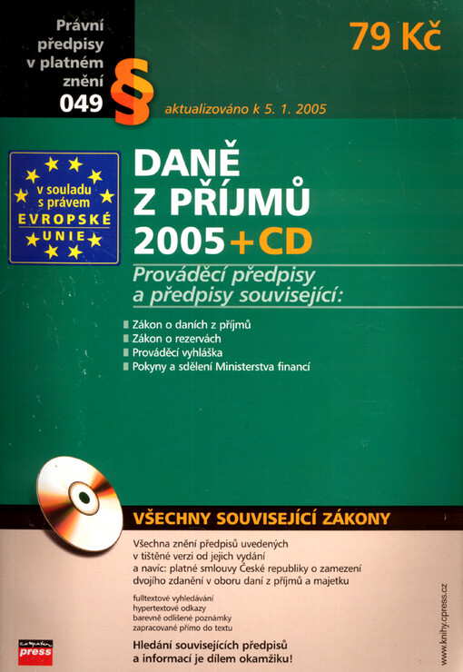 Daně z příjmů 2005 + CD