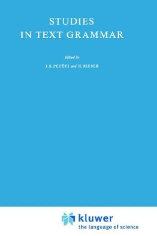 Studies in text grammar