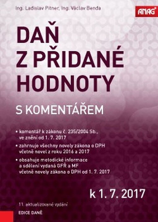 ANAG Daň z přidané hodnoty s komentářem k 1. 7. 2017