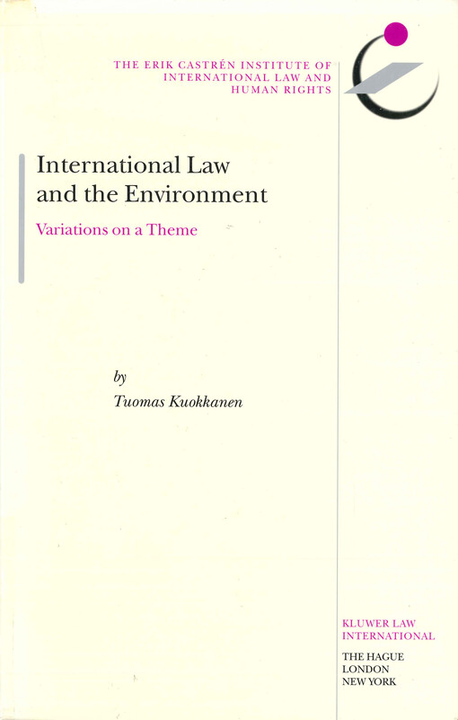 International law and the environment : variations on a theme
