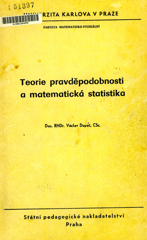Teorie pravděpodobnosti a matematická statistika