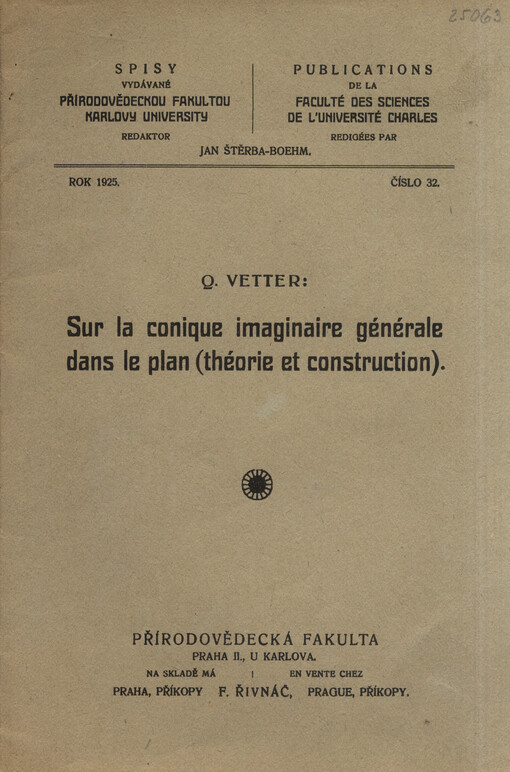 Sur la conique imaginaire générale dans le plan (théorie et construction)