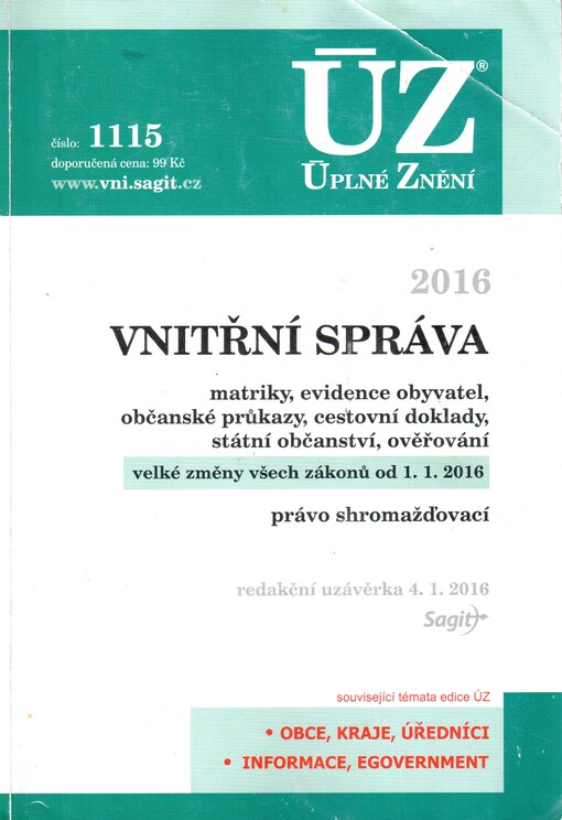 ÚZ č. 1115 Vnitřní správa
