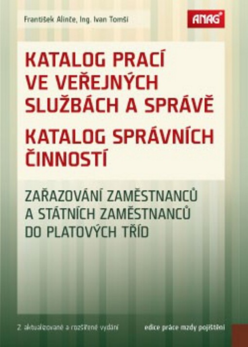 Katalog prací – uplatňování podle povolání a platových tříd ve veřejných službách a správě 2015