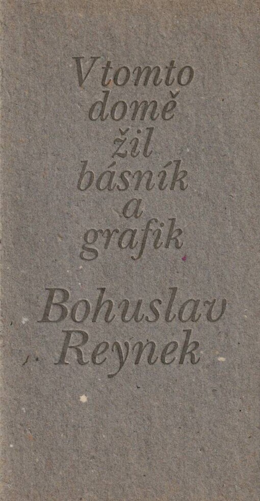 V tomto domě žil básník a grafik Bohuslav Reynek, Ve fotografiích Jaroslava Krejčího