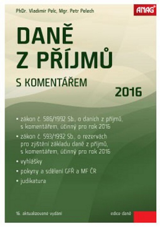 Daně z příjmů s komentářem 2016