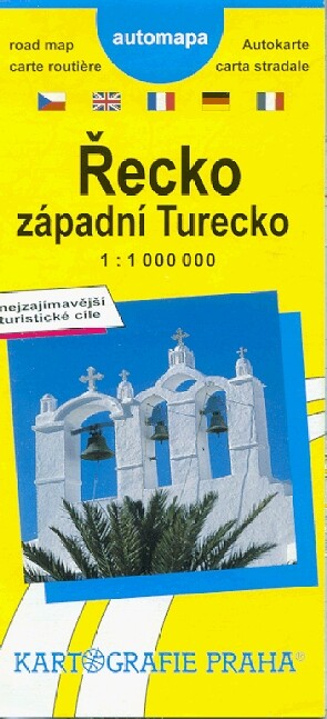 Řecko, západní Turecko automapa : 1:1^000^000 : nejzajímavější turistické cíle