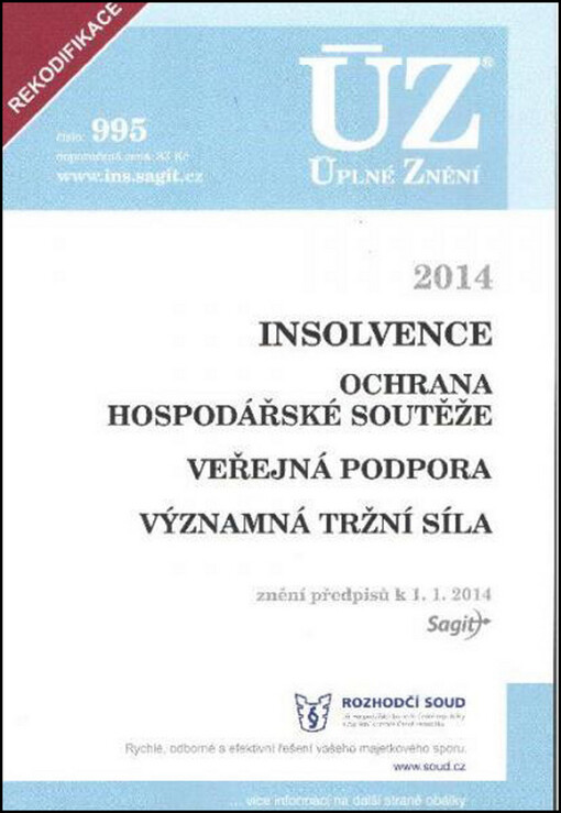 Insolvence. Ochrana hospodářské soutěže