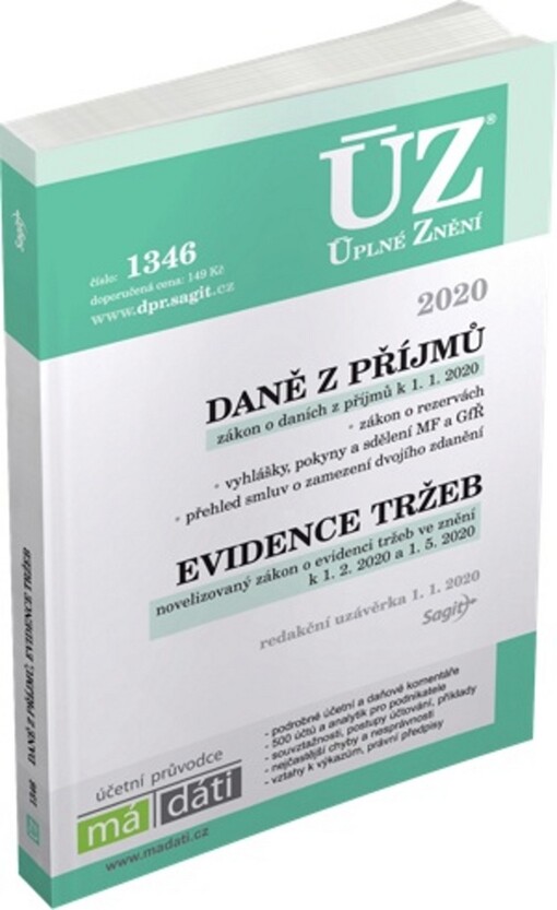 ÚZ č. 1346 Daně z příjmů, evidence tržeb 2020