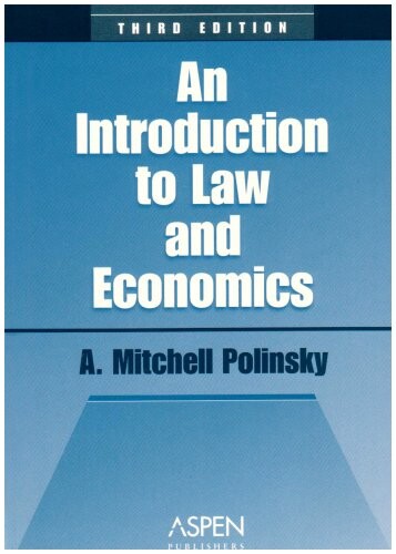An Introduction to Law and Economics (Coursebook Series)