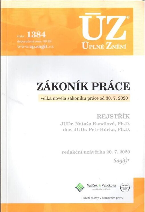 ÚZ č. 1384 Zákoník práce