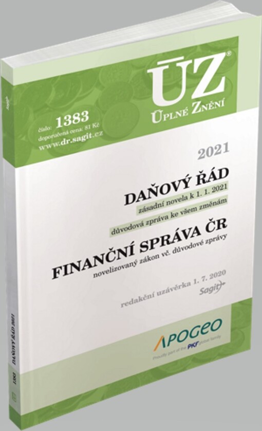 ÚZ č. 1383 Daňový řád 2021