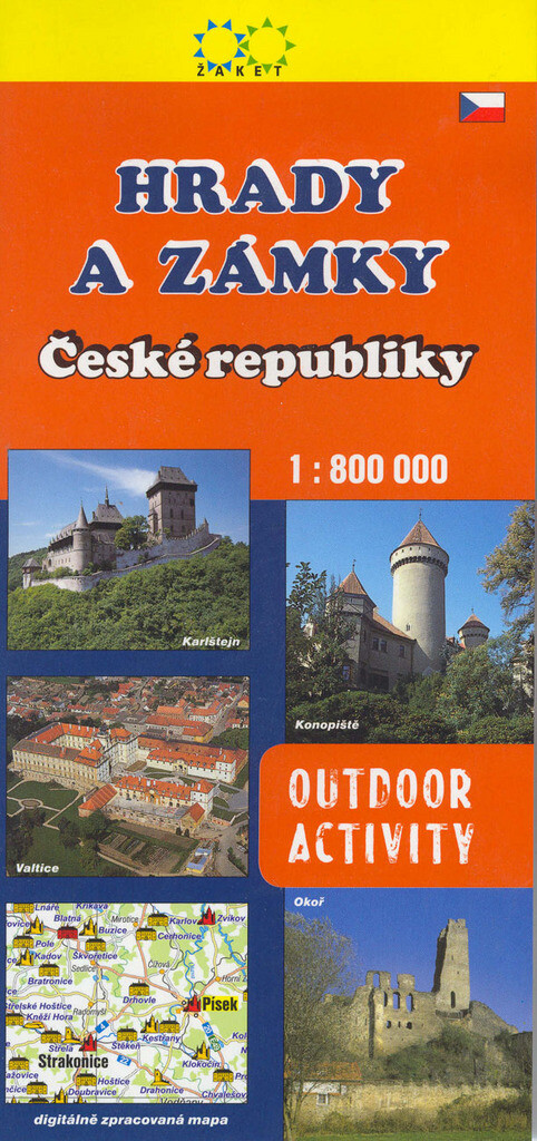 Hrady a zámky České republiky1:800 000