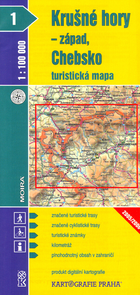 Krušné hory - západ, Chebskoturistická mapa 1:100 000