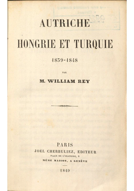 Autriche Hongrie et Turquie 1839-1848