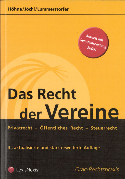 Das Recht der Vereine : Privatrecht, öffentliches Recht, Steuerrecht