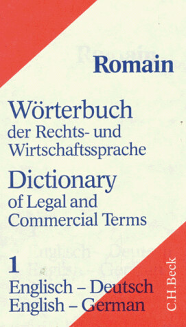 Wörterbuch der Rechts- und Wirtschaftssprache.Teil I,Englisch-Deutsch