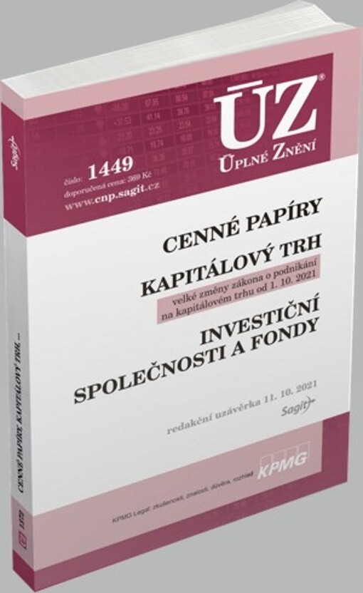 ÚZ č. 1449 Cenné papíry, Kapitálový trh, Investiční společnosti a fondy, Komoditní burzy