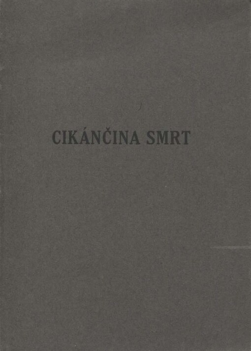 Cikánčina smrt :píseň z jarmarku