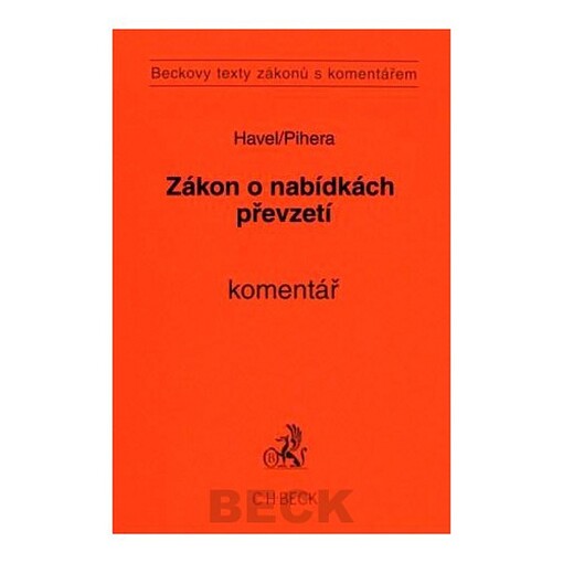 Zákon o nabídkách převzetí : komentář