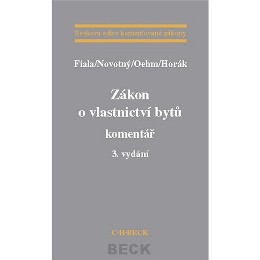 Zákon o vlastnictví bytů: komentář