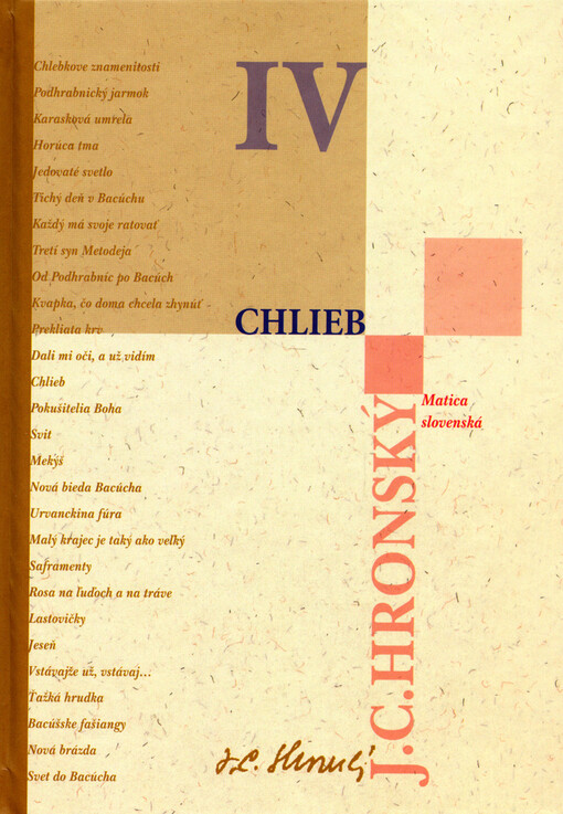 Chlieb: Jozef Cíger Hronský