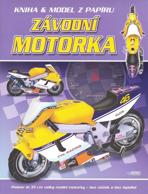 Závodní motorka : kniha & model z papíru