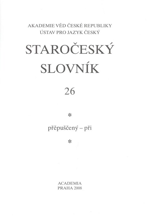 Staročeský slovník