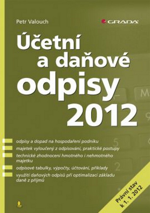 Účetní a daňové odpisy 2012 | Valouch Petr - e-kniha