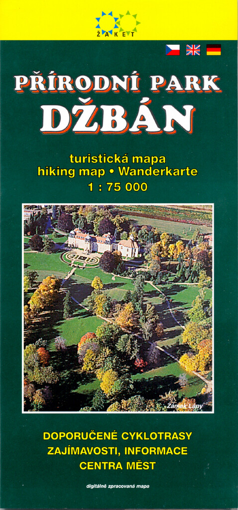 Přírodní park Džbánturistická mapa 1:75^000 : doporučené cyklotrasy, zajímavosti, informace, centra měst