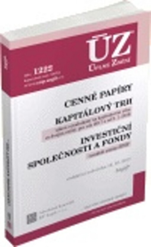 ÚZ 1222 Cenné papíry, Kapitálový trh, Investiční společnosti a fondy