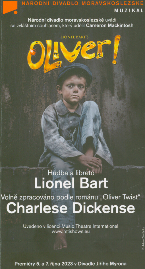 Lionel Bart's Oliver! : premiéry 5. a 7. října 2023 v Divadle Jiřího Myrona