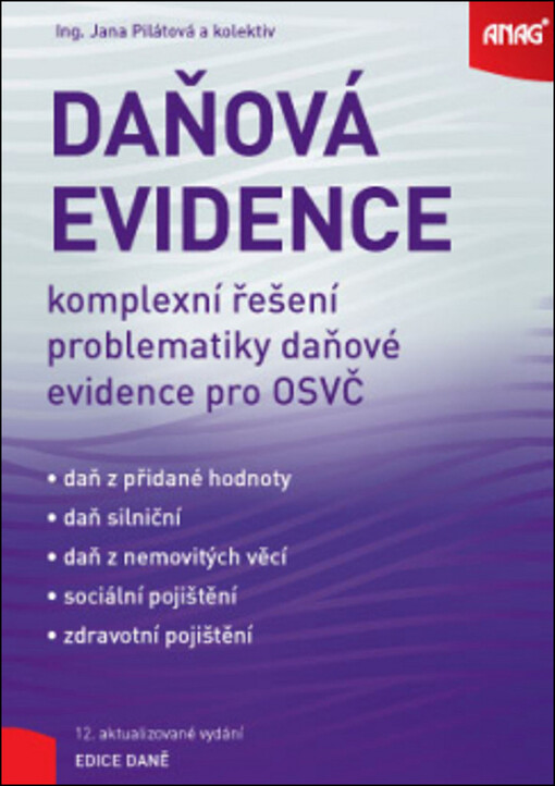ANAG Daňová evidence – komplexní řešení problematiky daňové evidence pro OSVČ
