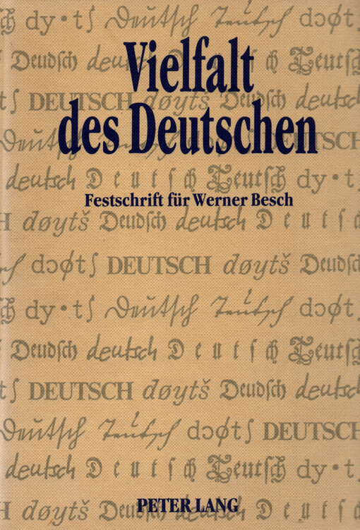 Vielfalt des Deutschen : Festschrift für Werner Besch