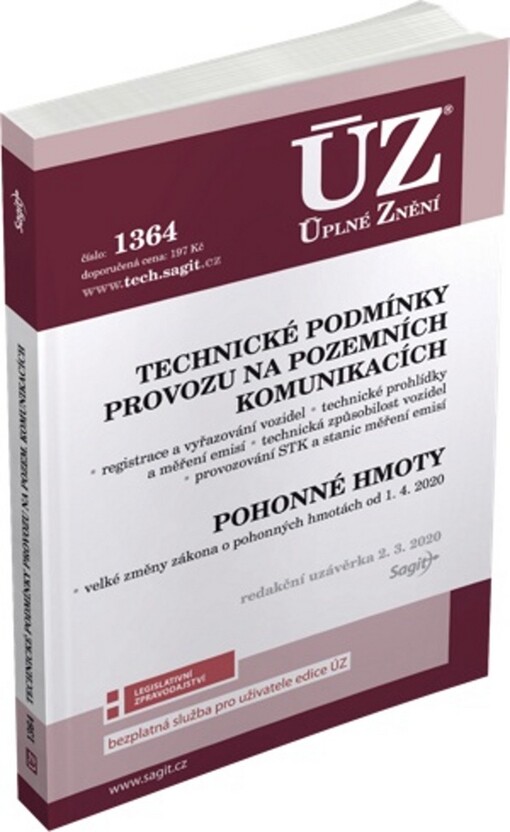 ÚZ č. 1364 Technické podmínky provozu na pozemních komunikacích