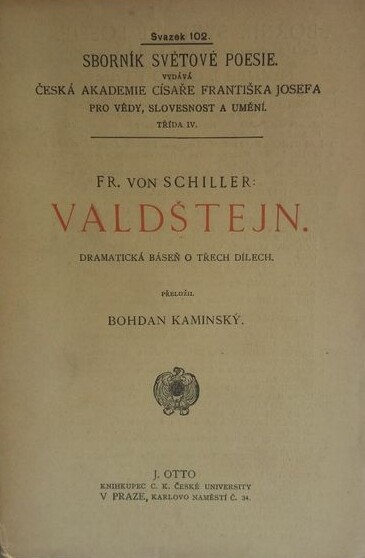 Valdštejn :dramat. báseň o 3 dílech