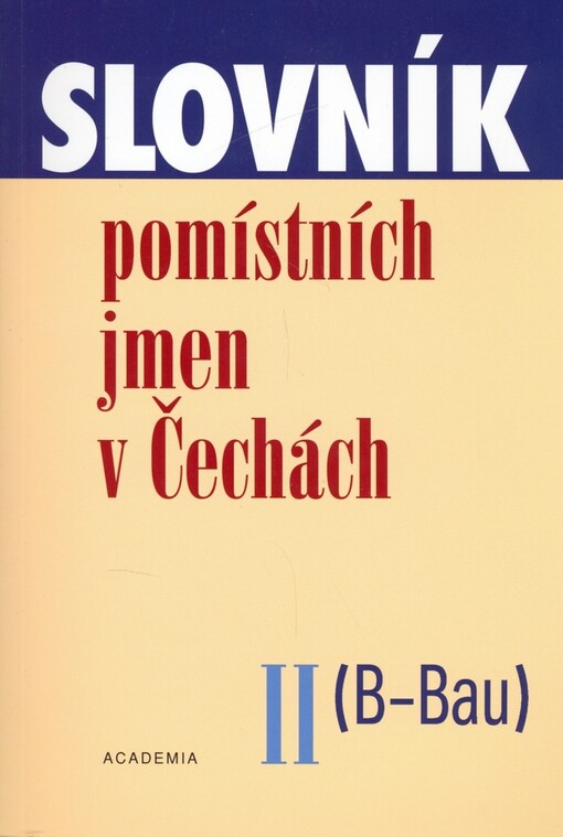 Slovník pomístních jmen v Čechách, Svazek 2