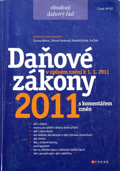 Daňové zákony 2011