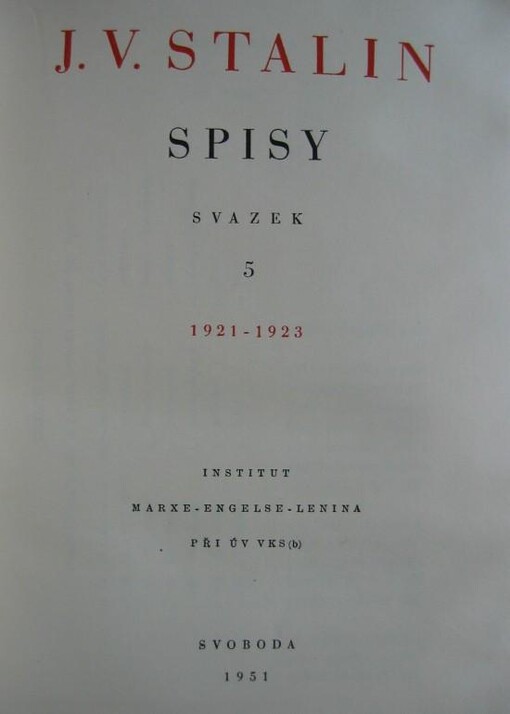 Spisy.Sv. 5,1921-1923
