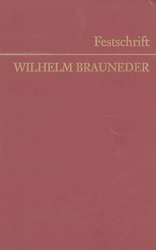 Festschrift für Wilhelm Brauneder zum 65. Geburtstag : Rechtsgeschichte mit internationaler Perspektive