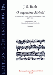 O angenehme Melodei BWV 210a (odkaz v elektronickém katalogu)
