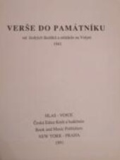 Verše do památníku od českých školáků a mládeže na Volyni