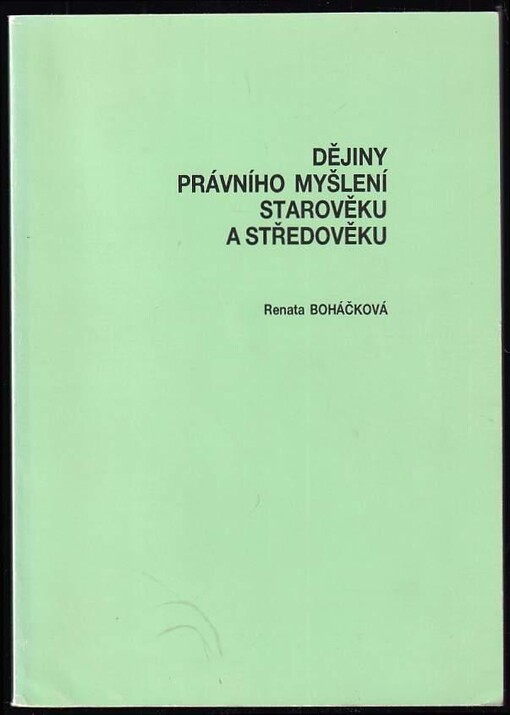 Dějiny právního myšlení starověku a středověku