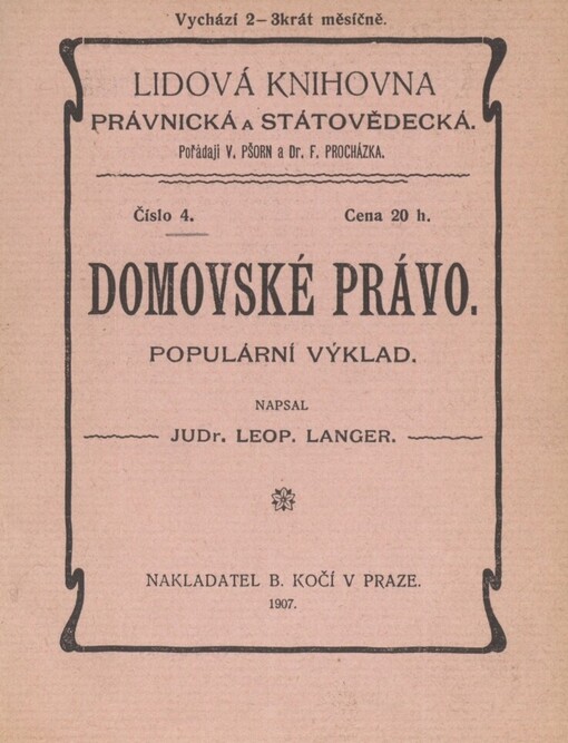 Domovské právo :populární výklad