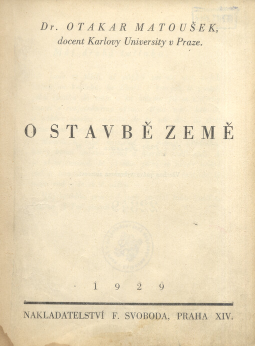 O stavbě Země